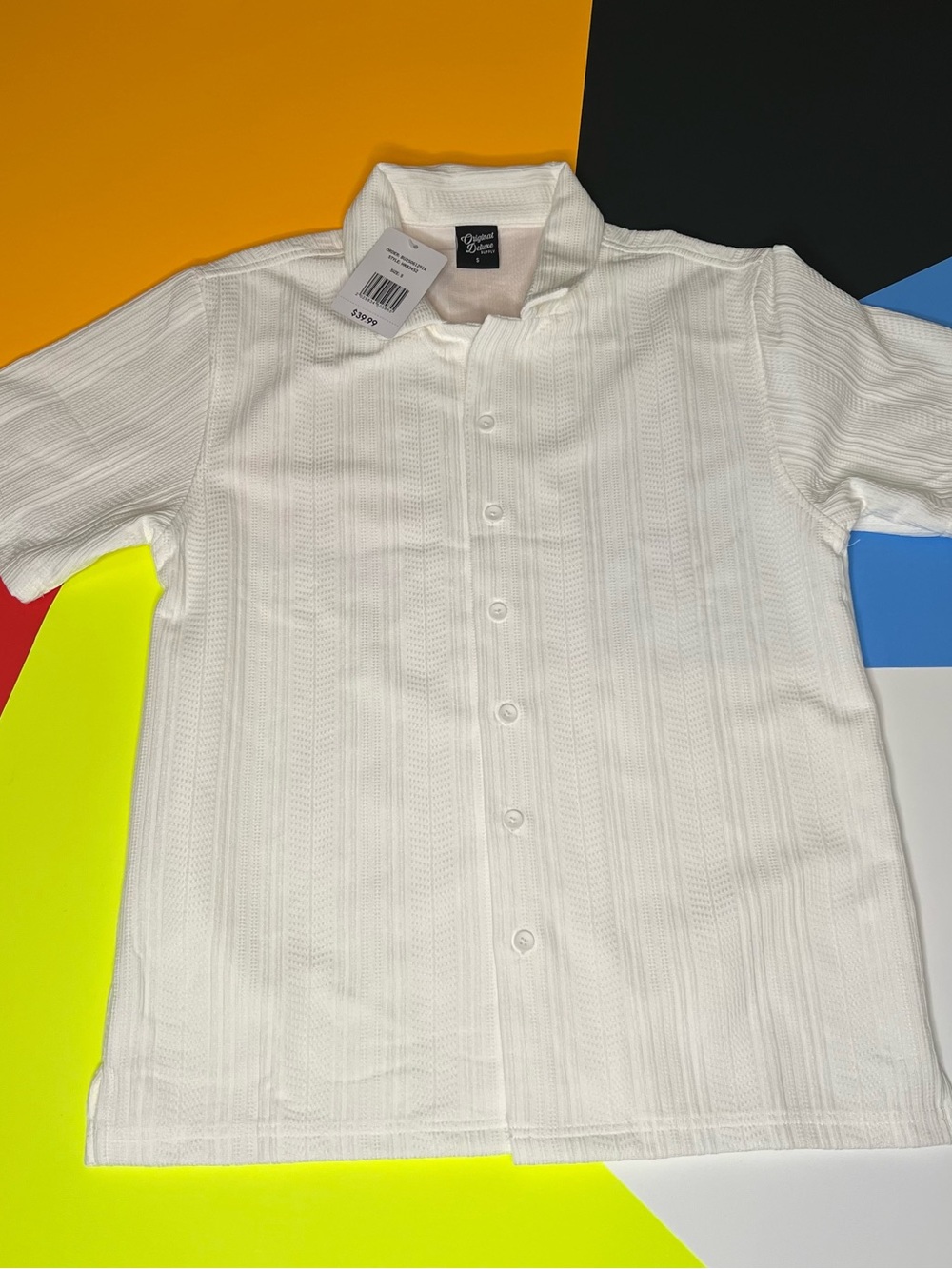 Original Deluxe White Short-Sleeve Button-Down Shirt